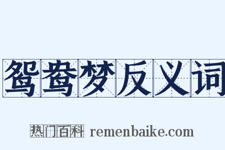 鸳鸯梦反义词是什么意思的图片